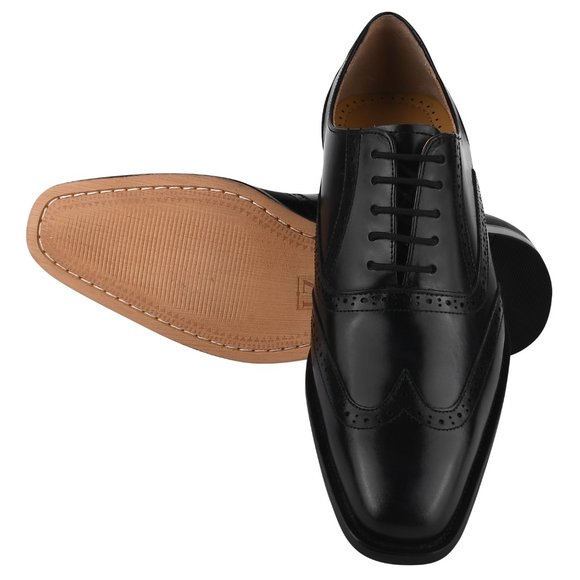 LIBERTYZENO Mens Wingtip Toe Genuine Leather Oxford Dress S… main image 4